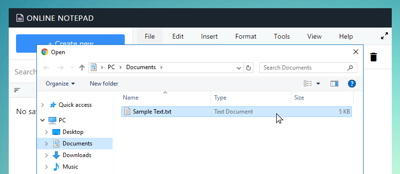 Open file dialog in Wageseo